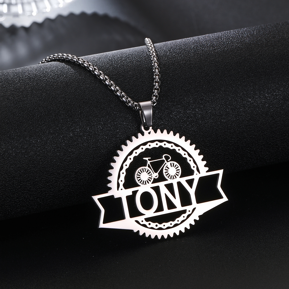 Cycling Gear Names - Custom Cycling Gear Name Necklace, Personalized