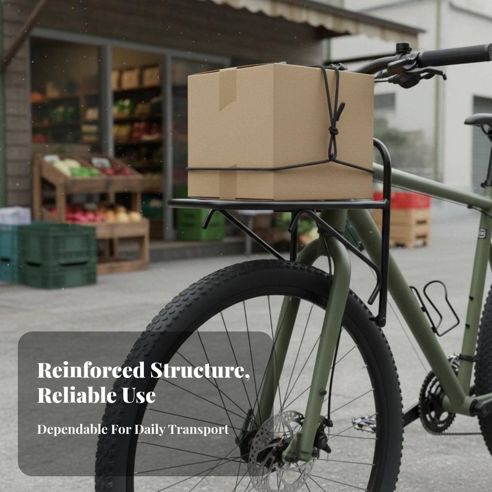 Bike Cargo Rack - Cycle Front Rack Aluminum Alloy Construction