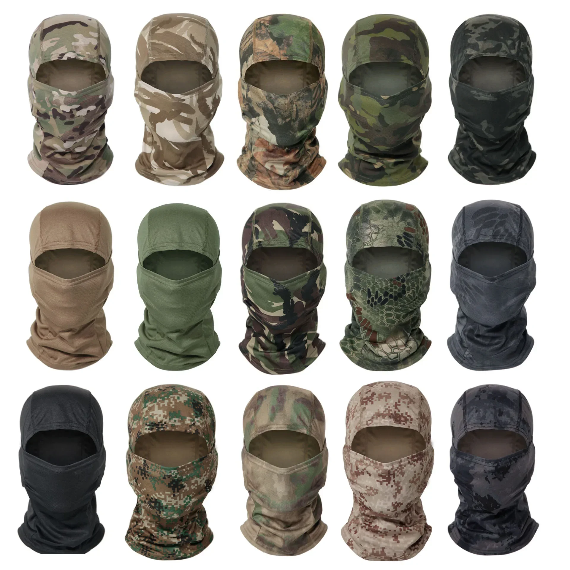 Aero Cycling Helmet - Tactical Camouflage Balaclava Hat Full Face