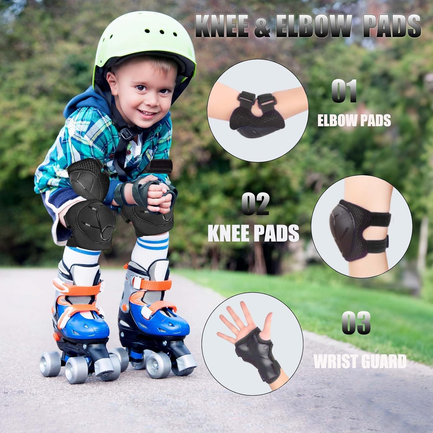 Kids/Youth Knee Pads Elbow Pad - Youth Cycling Gear review and price