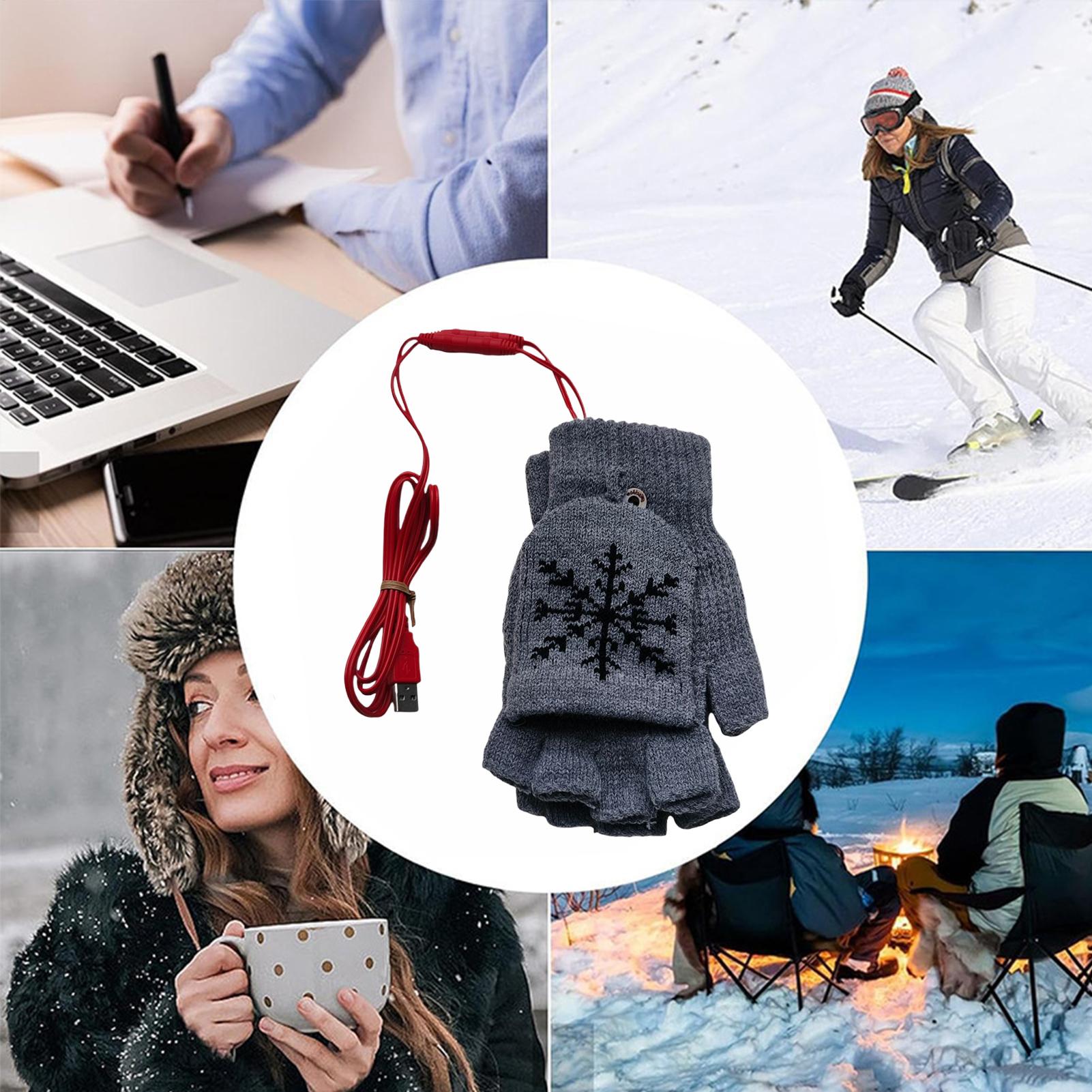 Heated Gloves Fingerless USB H - Cycling Gear For Cold Weather review and price